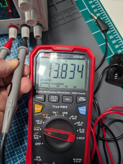 UNI-T UTP3315TFL-II bench power supply on the workbench